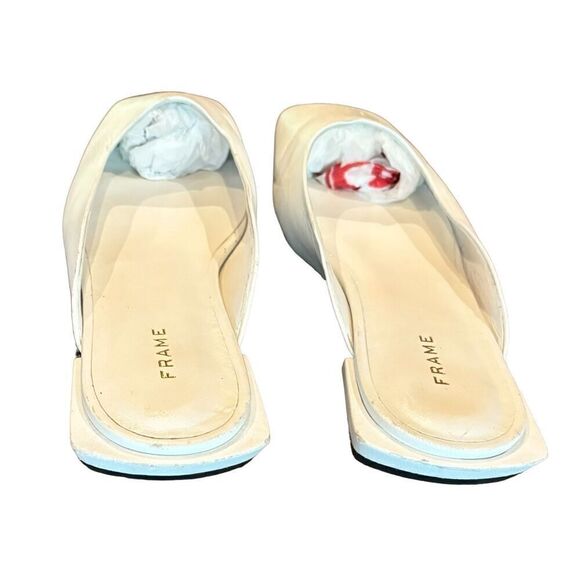 Frame Le Town Mule in White Leather NWOB Size 37/ or US 7 - Picture 4 of 6